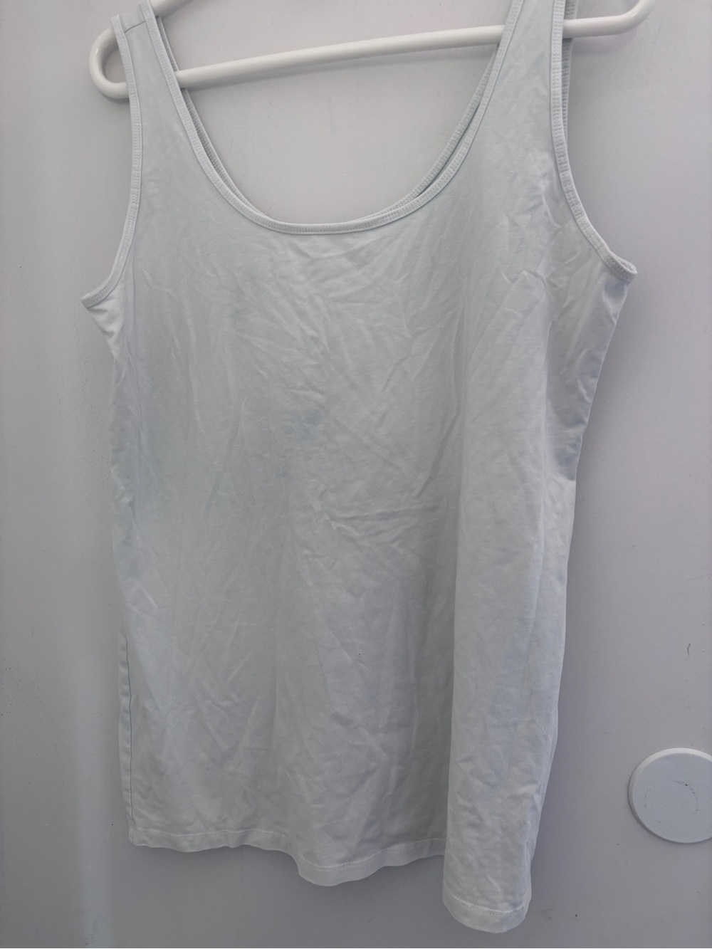 Maurices Light Blue Scoop Neck Tank Top Stretchy Cotton Spandex XXL 38 x 27